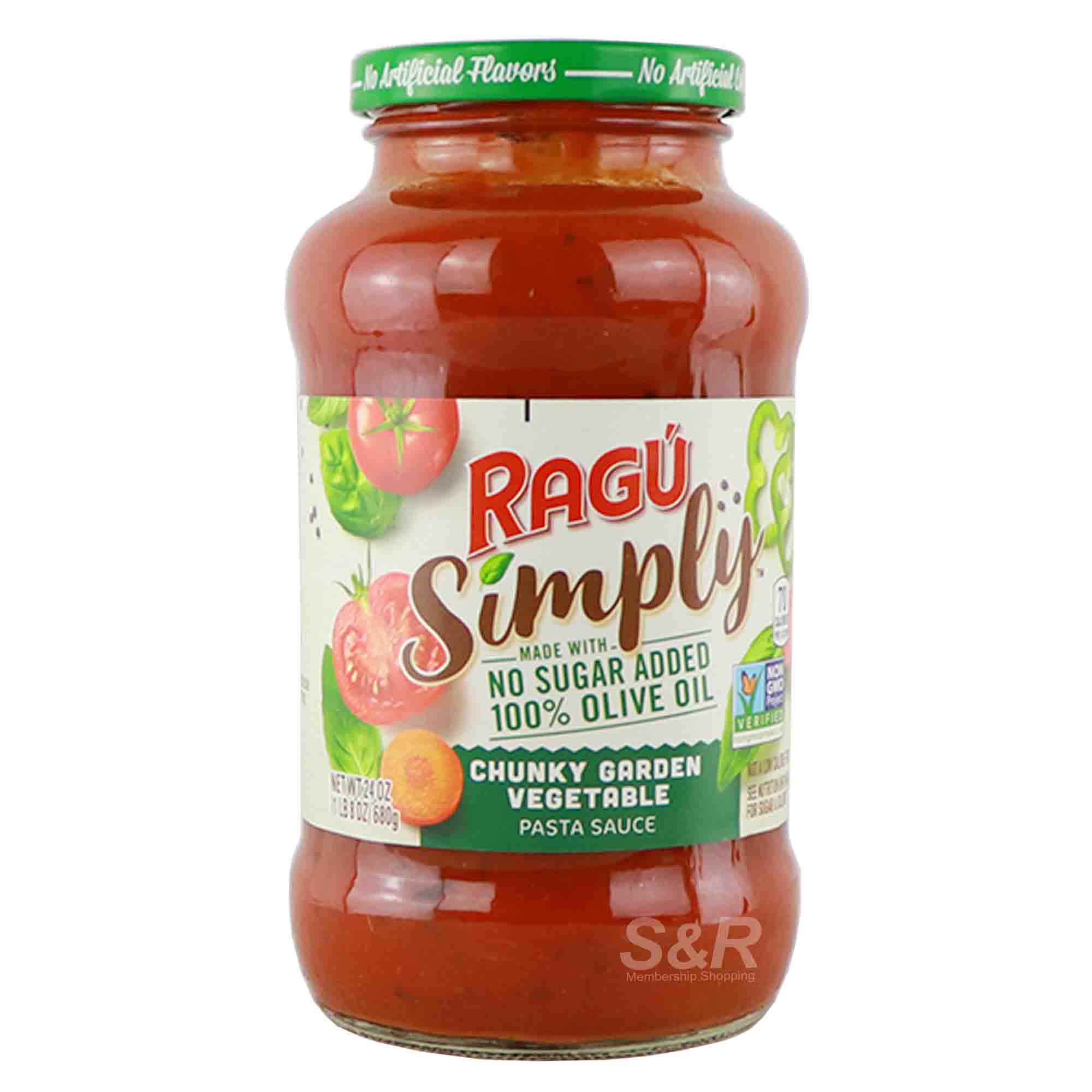 Ragu Simply Chunky Garden Vegetable Pasta Sauce 680g Ragu Simply Chunky Garden Vegetable Pasta Sauce 680g